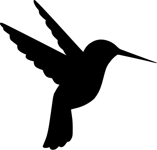 (s023-E) Hummingbird Silhouette