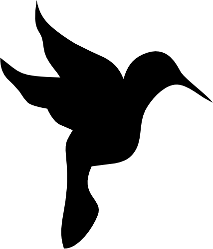 (s023-G) Hummingbird Silhouette