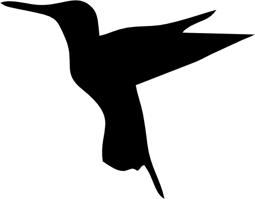 (s023-H) Hummingbird Silhouette