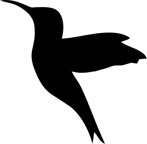 (s023-J) Hummingbird Silhouette