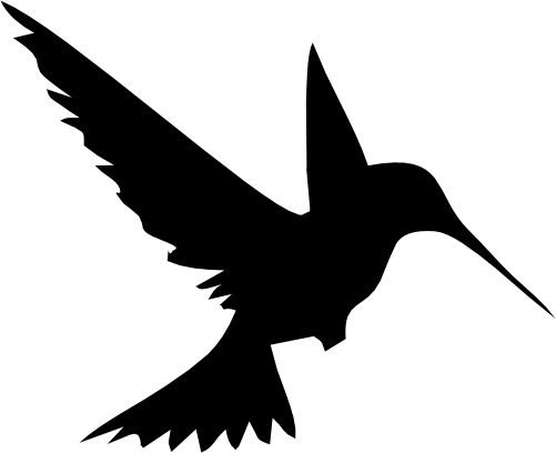 (s023-K) Hummingbird Silhouette