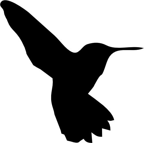 (s023-L) Hummingbird Silhouette