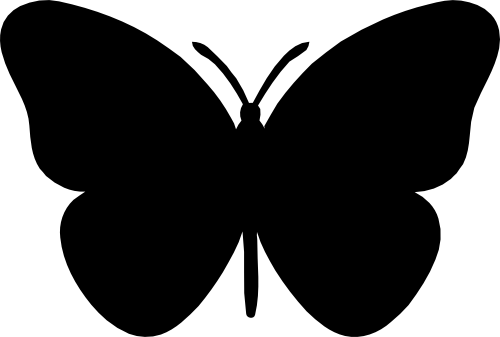 (s024-1-A) Butterfly Silhouette