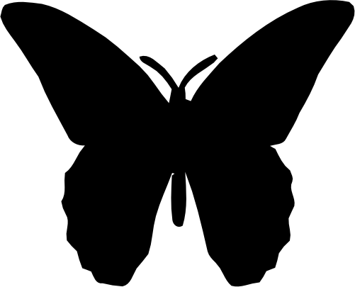 (s024-1-C) Butterfly Silhouette