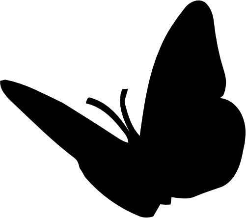 (s024-1-D) Butterfly Silhouette