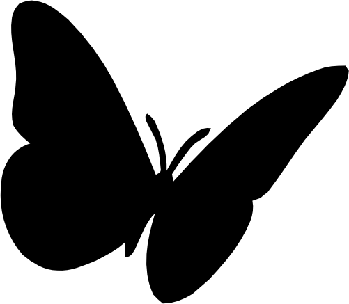 (s024-1-E) Butterfly Silhouette