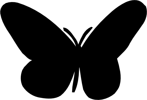 (s024-1-F) Butterfly Silhouette
