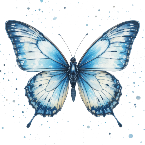 (s024-3S) Blue Butterfly