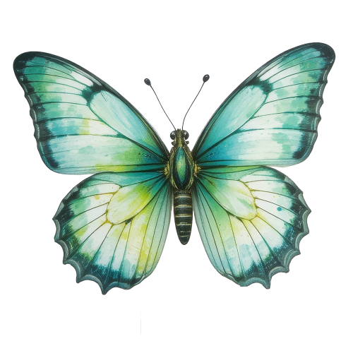 (s024-3U) Green Butterfly