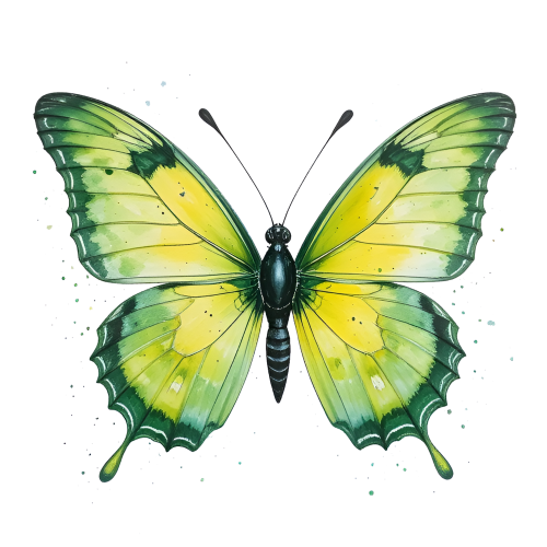 (s024-3V) Green Butterfly