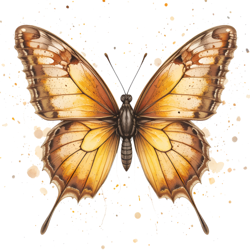 (s024-3W) Brown Butterfly
