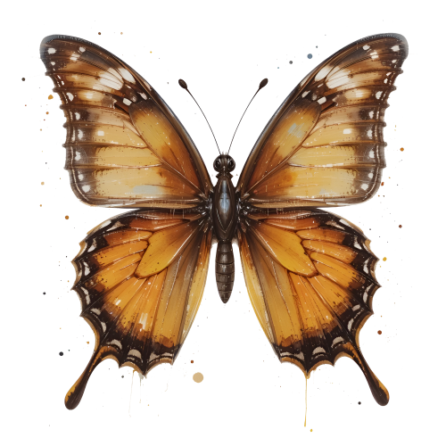 (s024-3X) Brown Butterfly