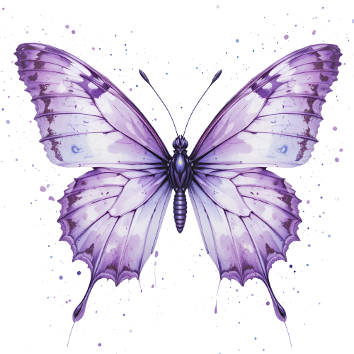 (s024-3Z) Purple Butterfly