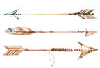 (s240-C) Watercolor Arrows Set or Single