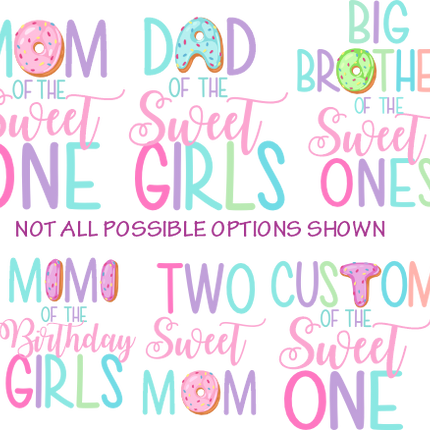 (s242-3B) Donut Sweet One Family Collection