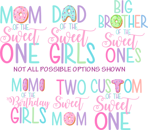 (s242-3B) Donut Sweet One Family Collection