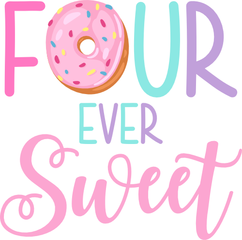 (s242-3B) Four Ever Sweet 6 Donut Color Options