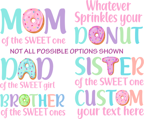 (s242-3C) Donut Family of the Sweet One Collection