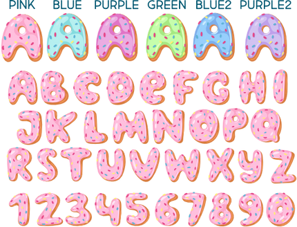 (s242-3B) Donut Sweet One Family Collection