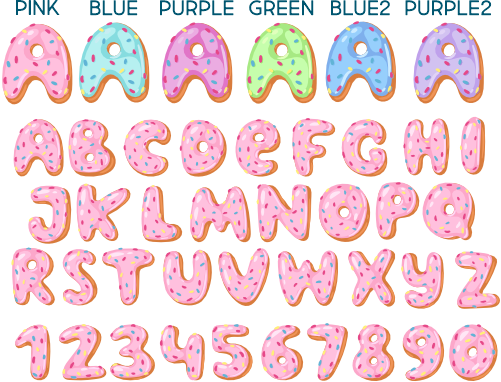 (s242-3B) Donut Sweet One Family Collection