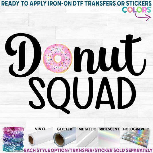 (s242-9B) Donut Squad Watercolor 82 Donut Style Options