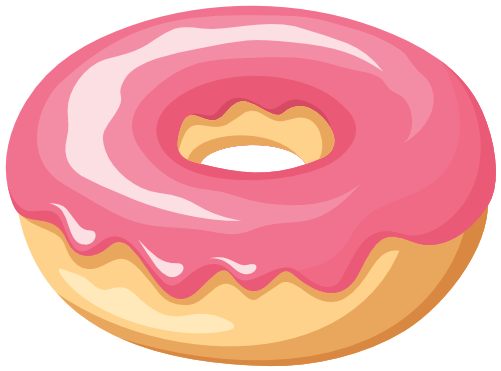 (s242) Colorful Glazed Donut