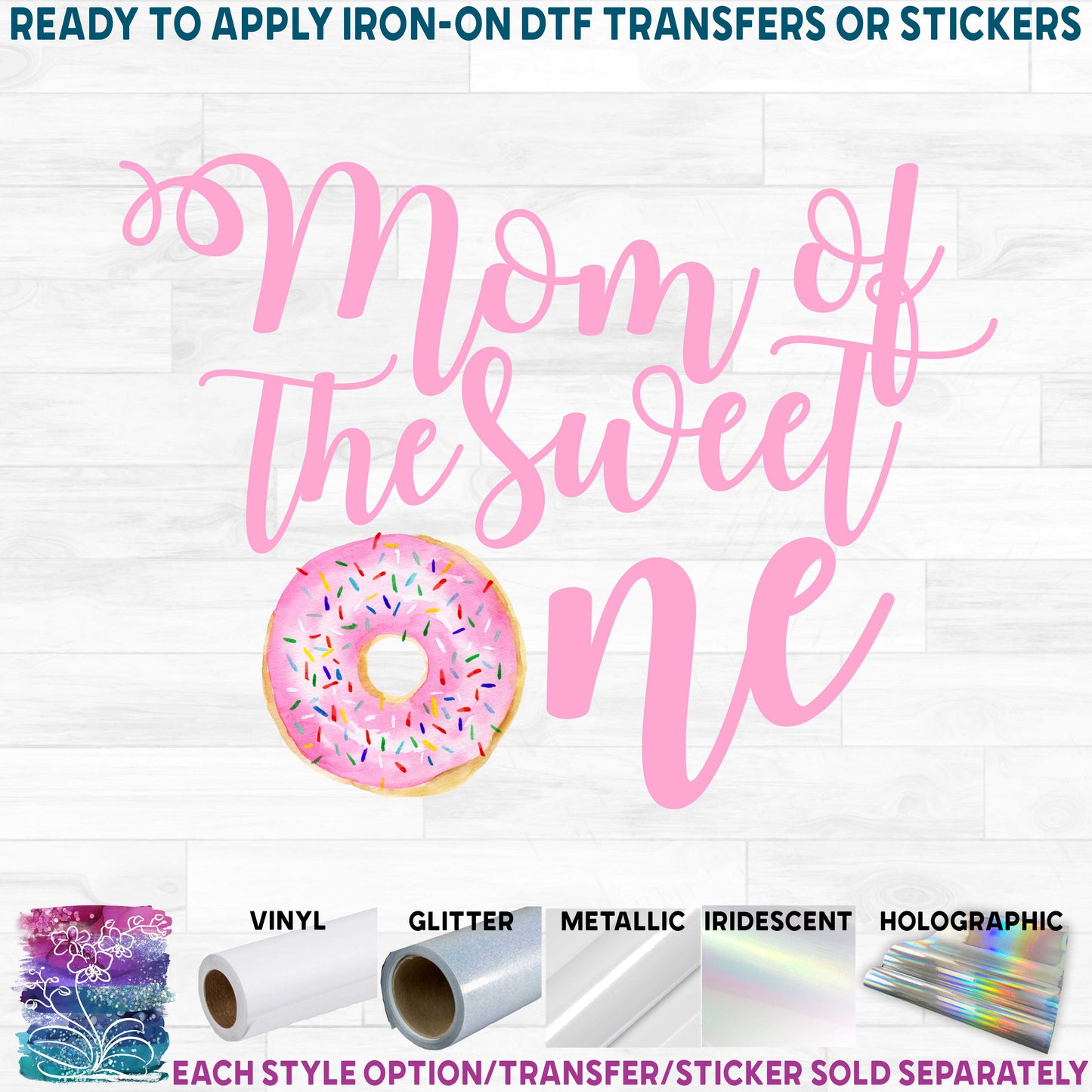 (s242-3A) Family of the Sweet One Custom Text 82 Donut Style Options