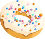 (s242) Colorful Glazed Donut Sprinkles
