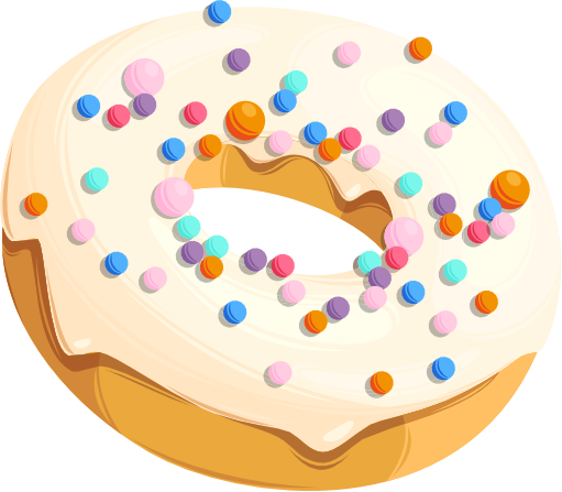 (s242) Colorful Glazed Donut Sprinkles