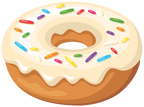 (s242) Colorful Glazed Donut Sprinkles