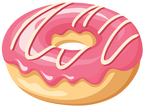(s242) Colorful Glazed Icing Donut