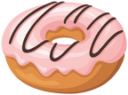 (s242) Colorful Glazed Icing Donut