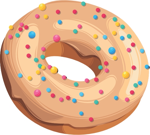 (s242) Colorful Glazed Donut Sprinkles