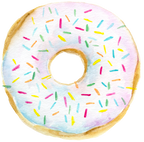 (s242) Watercolor Donut with Sprinkles