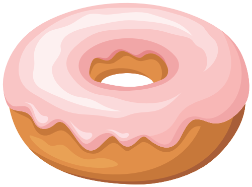 (s242) Colorful Glazed Donut