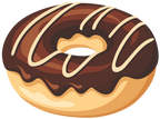 (s242) Colorful Glazed Icing Donut