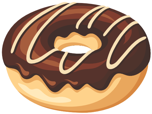 (s242) Colorful Glazed Icing Donut
