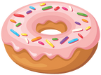 (s242) Colorful Glazed Donut Sprinkles