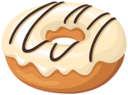 (s242) Colorful Glazed Icing Donut