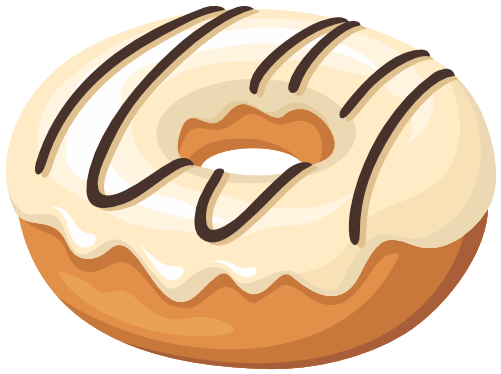 (s242) Colorful Glazed Icing Donut