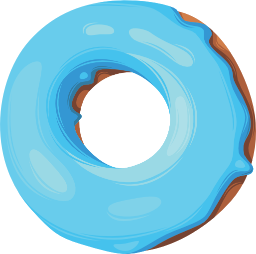 (s242) Colorful Glazed Donut