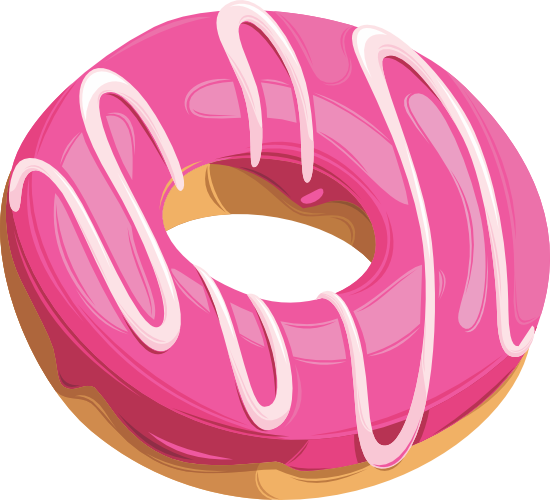 (s242) Colorful Glazed Icing Donut