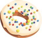 (s242) Colorful Glazed Donut Sprinkles