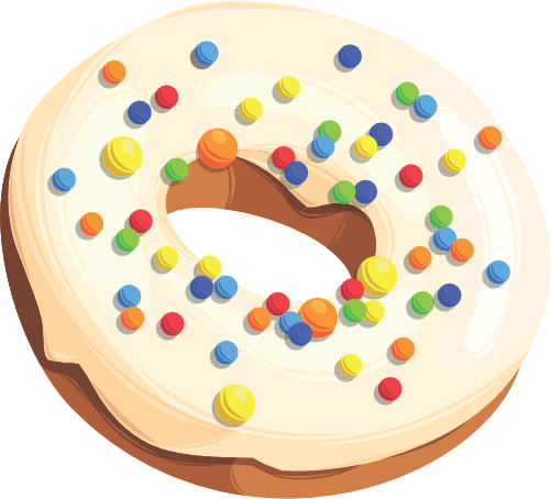 (s242) Colorful Glazed Donut Sprinkles