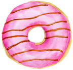 (s242) Watercolor Donut with Sprinkles