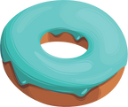 (s242) Colorful Glazed Donut