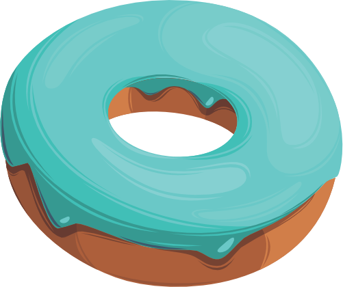 (s242) Colorful Glazed Donut