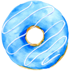 (s242) Watercolor Donut with Sprinkles
