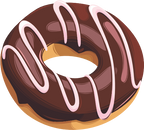 (s242) Colorful Glazed Icing Donut