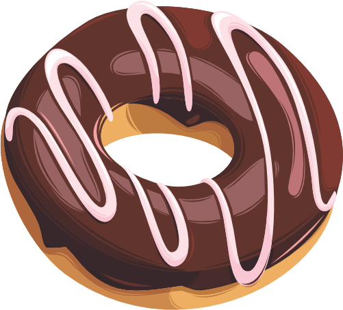 (s242) Colorful Glazed Icing Donut